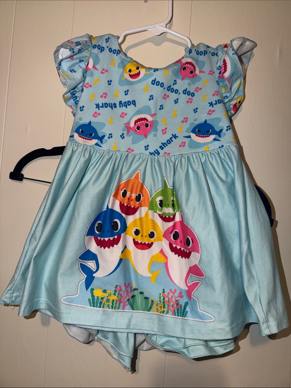 Baby Shark Light Blue Toddler Dress
